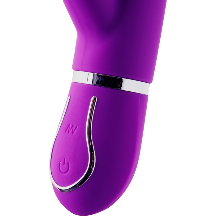 Фиолетовый вибратор-кролик TENDER TULIP с пупырышками - 22 см - Vibes of Love. Фотография 4.