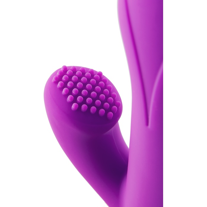 Фиолетовый вибратор-кролик TENDER TULIP с пупырышками - 22 см - Vibes of Love. Фотография 5.