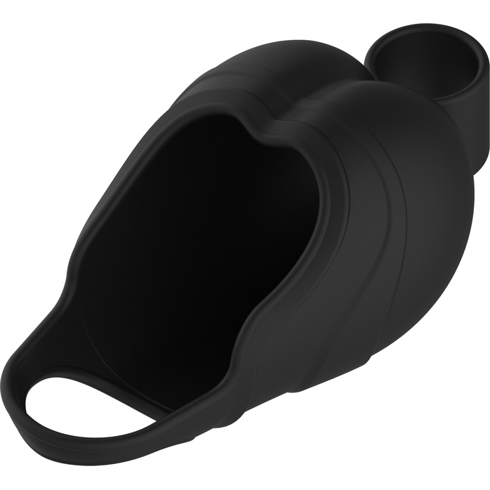 Черный подхват для мошонки с вибрацией VIBRATING SCROTUM TEASER - Mr Pleasure. Фотография 3.