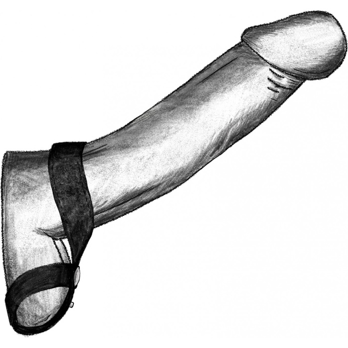 Разделитель мошонки из экокожи на заклепках - BDSM. Фотография 2.