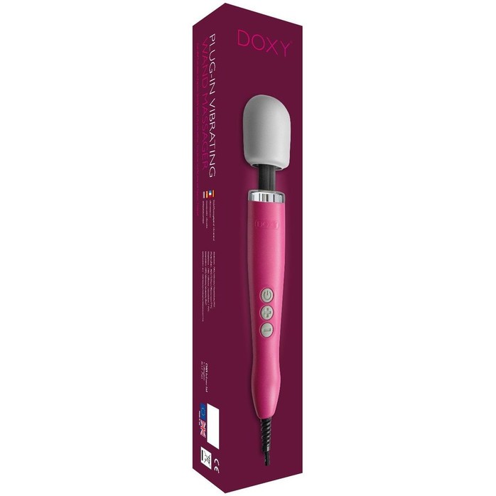 Розовый жезловый вибратор Doxy Massager - 34 см. Фотография 2.