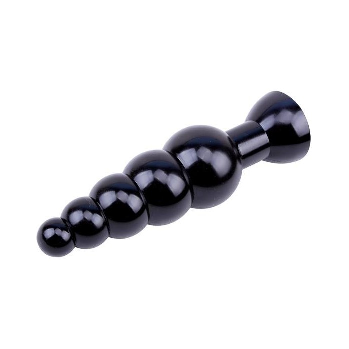 Черная анальная цепочка Large Anal Bead - 18,5 см. Фотография 3.