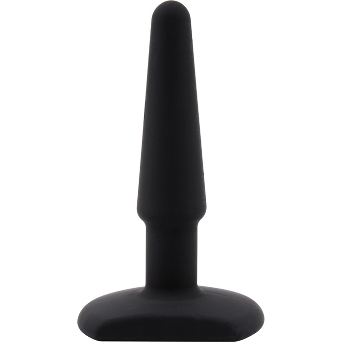 Черная анальная втулка Silicone Butt Plug 4 - 11 см - Black Mont