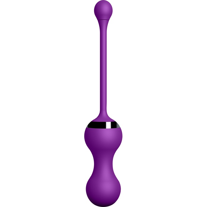 Фиолетовые вагинальные шарики Kegel Egg с браслетом - Sexercise. Фотография 2.