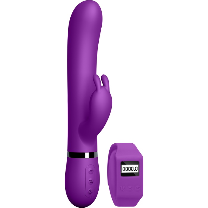 Фиолетовый вибромассажер-кролик Kegel Rabbit с браслетом - 22,5 см - Sexercise