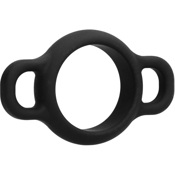 Черное эрекционное кольцо №66 Cock Ring With Handles - Sono