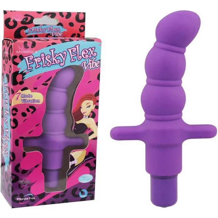 Фиолетовый мини-вибратор Frisky Flex Vibe - 11,9 см. Фотография 2.