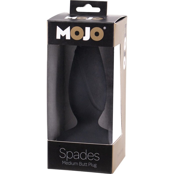 Черная анальная пробка Mojo Spades Medium Butt Plug - 10,7 см - Mojo. Фотография 2.