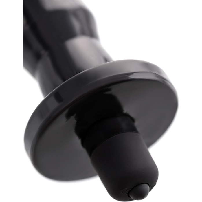 Черная анальная втулка Lacerta с вибрацией - 12,1 см. Фотография 7.