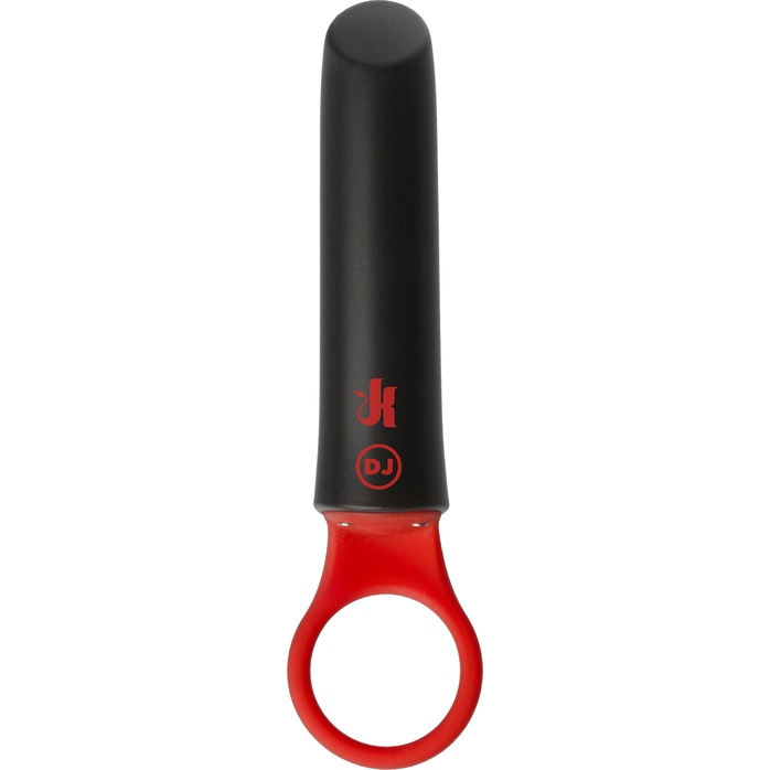 Черно-красный мини-вибратор Power Play with Silicone Grip Ring - 13,3 см - Kink