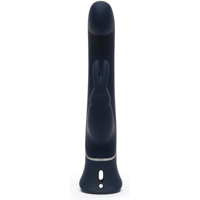 Темно-синий вибратор-кролик Greedy Girl Real-Feel Rabbit Vibrator - 25,4 см - Fifty Shades of Grey. Фотография 3.