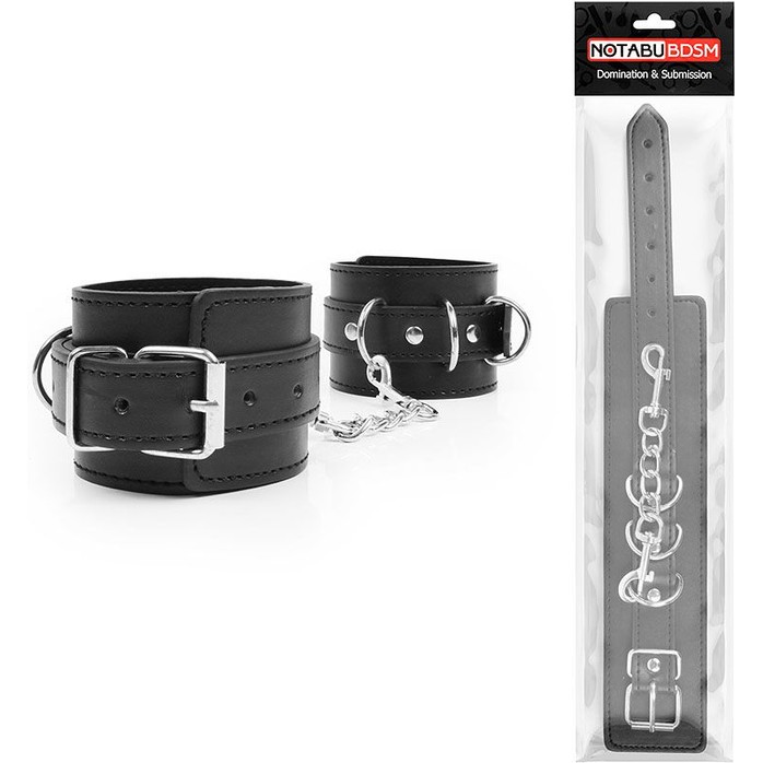 Черные гладкие оковы - NOTABU. Фотография 3.