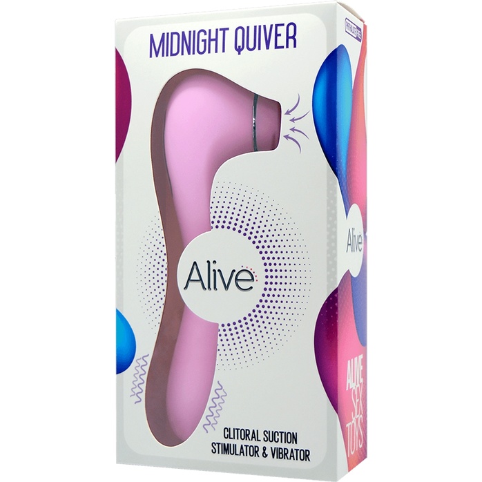 Розовый клиторальный вакуумный вибростимулятор Midnight Quiver - 18,6 см. Фотография 4.
