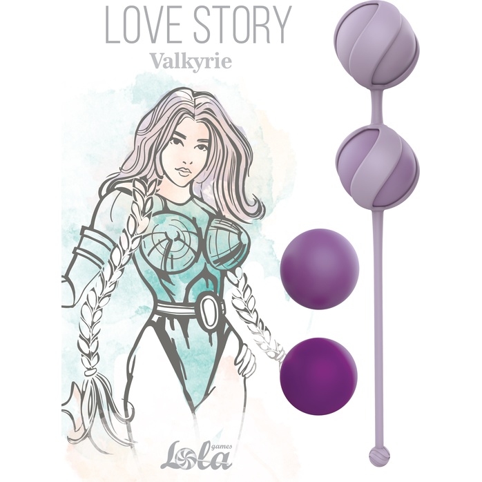 Набор из 4 фиолетовых вагинальных шариков Valkyrie - Love Story. Фотография 4.