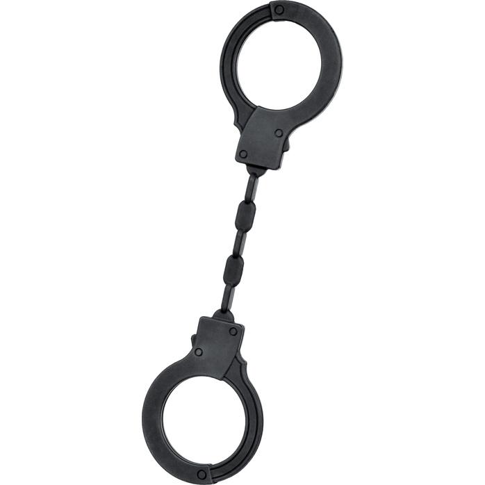 Черные силиконовые наручники Eromantica. Фотография 2.