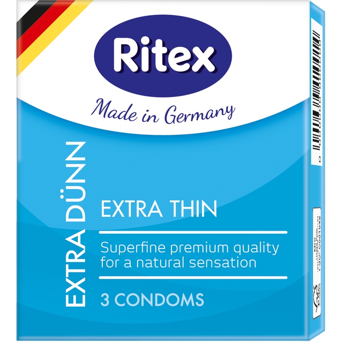 Ультратонкие презервативы RITEX EXTRA DUNN - 3 шт