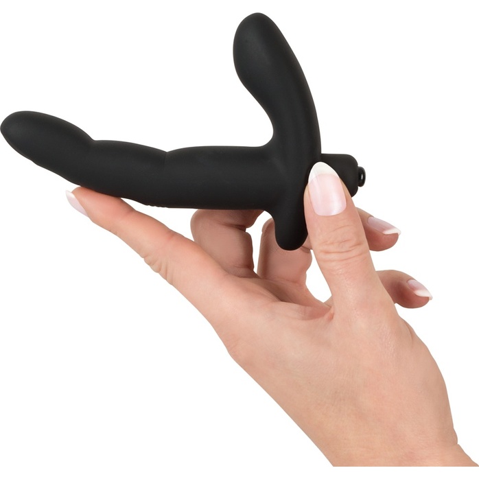 Черный вибромассажер простаты Naughty Finger Prostate Vibe - 13,8 см - You2Toys. Фотография 3.