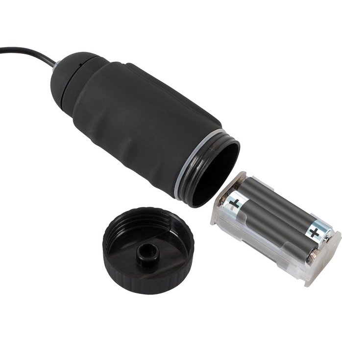Черная анальная вибропробка с вращением Butt Plug - 13,6 см - You2Toys. Фотография 6.