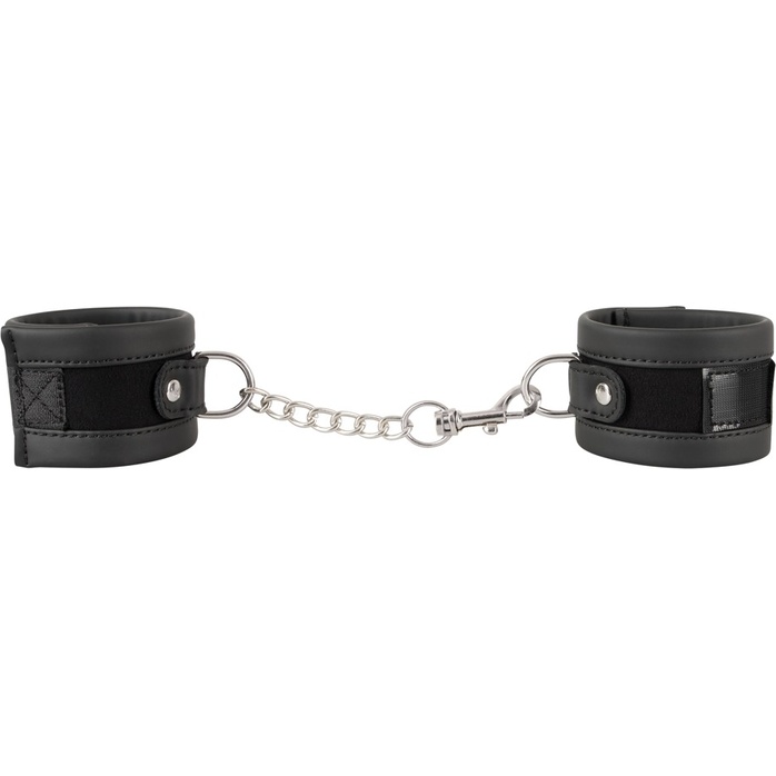 Черные наручники Handcuffs на цепочке - VeganFetish. Фотография 6.