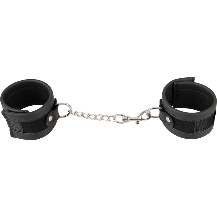 Черные наручники Handcuffs на цепочке - VeganFetish. Фотография 7.