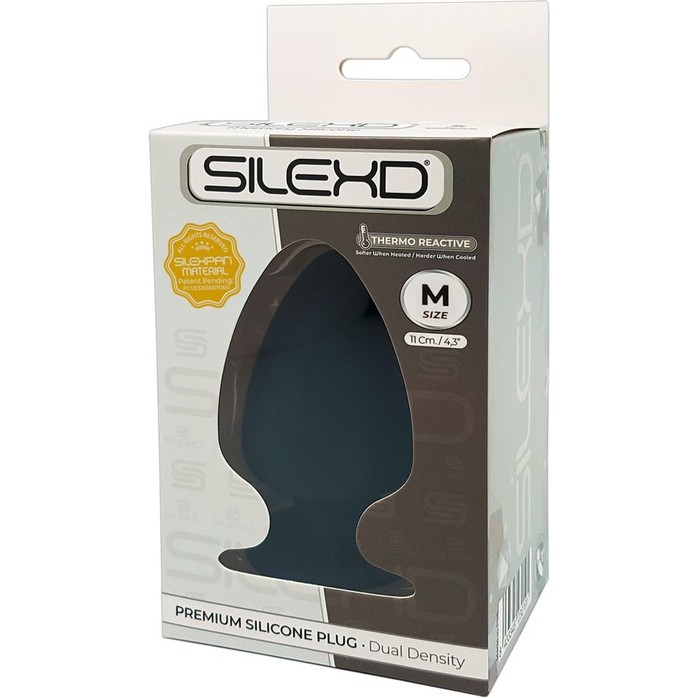 Черная анальная втулка Premium Silicone Plug M - 11 см - SILEXD. Фотография 2.