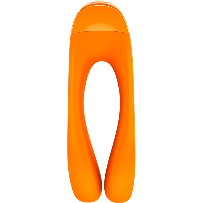 Оранжевый универсальный унисекс вибростимулятор Candy Cane. Фотография 4.