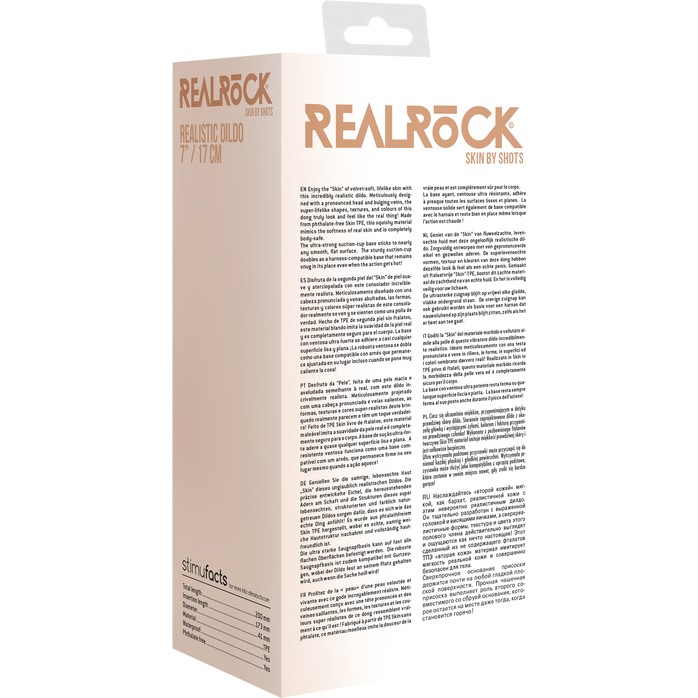 Телесная поясная насадка с трусиками Realistic Dildo - 20 см - RealRock. Фотография 7.