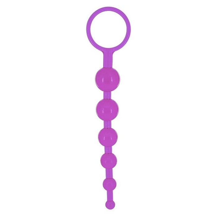Фиолетовая анальная цепочка DRAGONZ TALE ANAL - 20 см