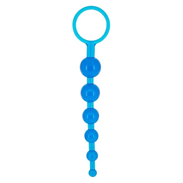 Синяя анальная цепочка DRAGONZ TALE ANAL - 20 см