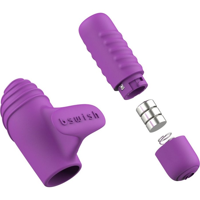 Фиолетовый вибростимулятор на пальчик Bteased Basic Finger Vibrator. Фотография 5.