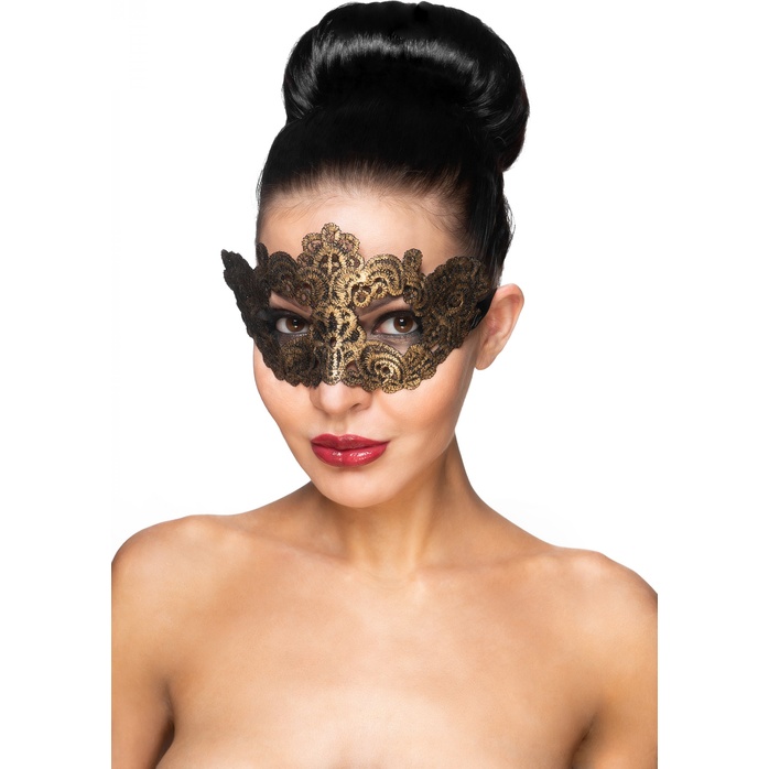Золотистая карнавальная маска Курса - 963-ХХ - Карнавальные маски