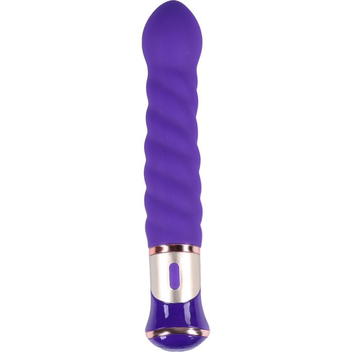 Фиолетовый спиралевидный вибратор - 21 см