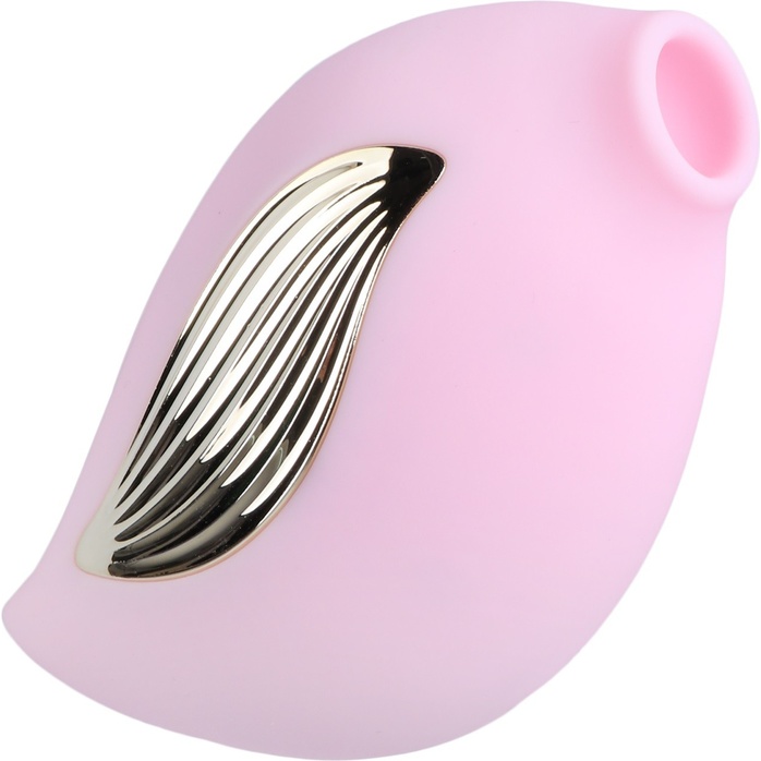 Нежно-розовый клиторальный вибростимулятор-ракушка - Классика секса