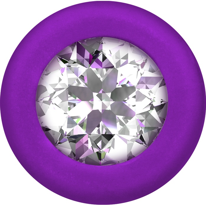 Фиолетовая анальная цепочка с кристаллом Chummy - 16 см - Emotions. Фотография 3.