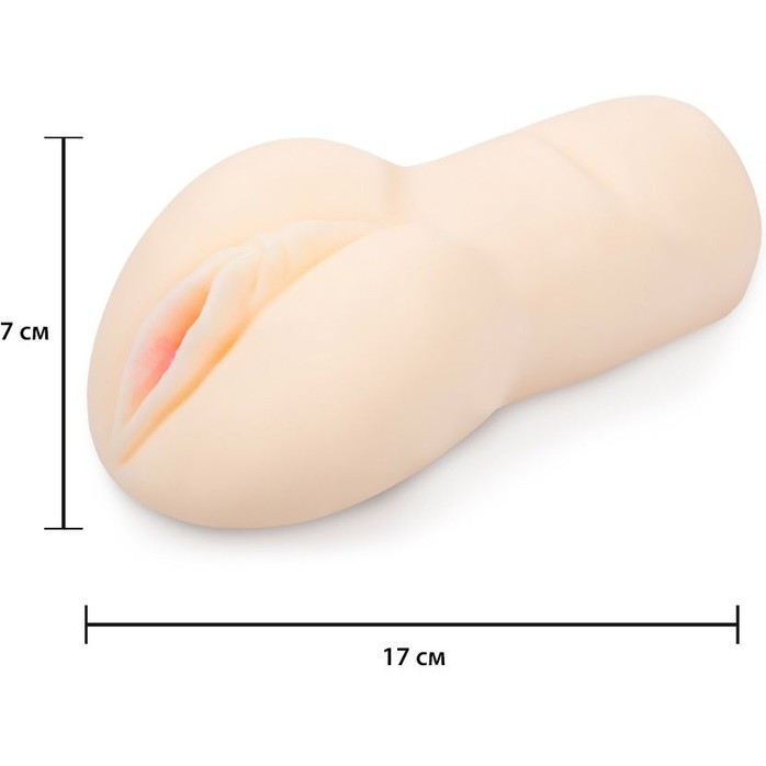Телесная реалистичная вагина-мастурбатор из био-кожи. Фотография 5.