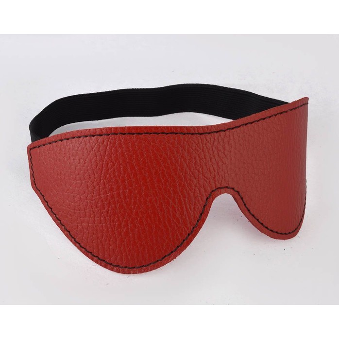 Красная маска с декоративной строчкой на резинке - BDSM accessories
