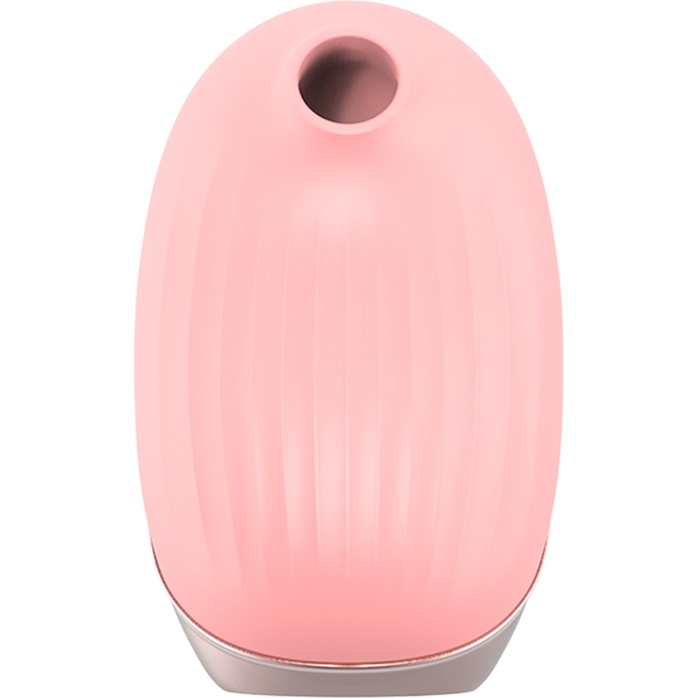 Розовый вибростимулятор с вакуумной стимуляцией Cherubic. Фотография 8.