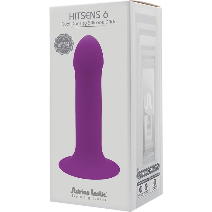 Фиолетовый дилдо на присоске Hitsens 6 - 13,5 см. Фотография 3.