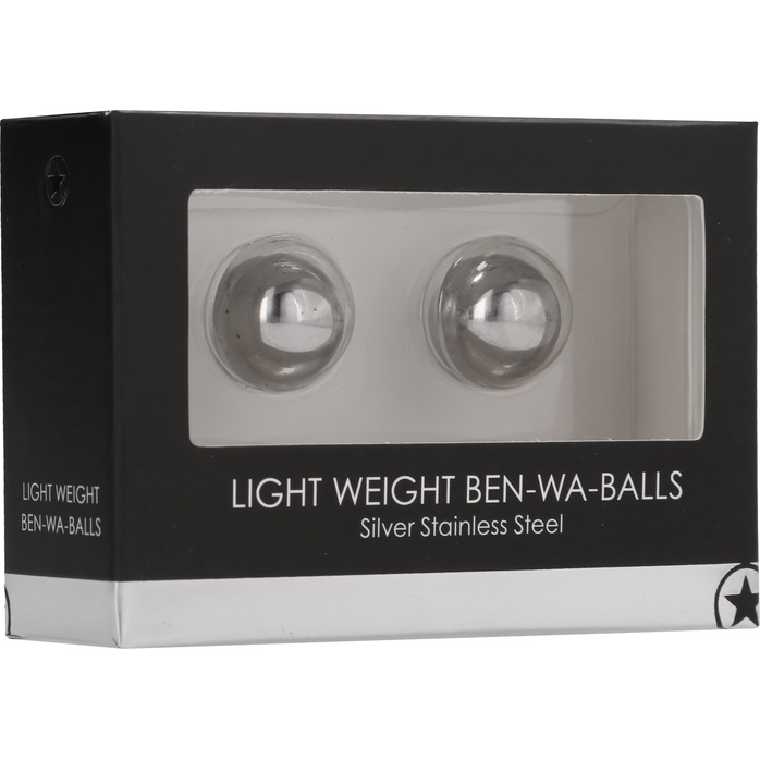 Серебристые металлические вагинальные шарики Light Weight Ben-Wa-Balls - Ouch!. Фотография 2.