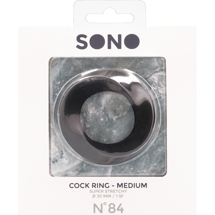 Черное эрекционное кольцо N 84 Cock Ring Medium - Sono. Фотография 4.