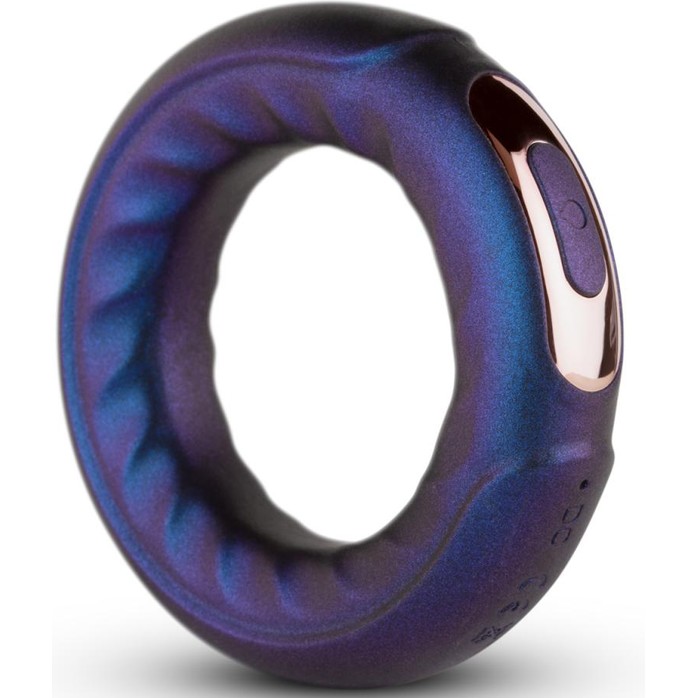 Фиолетовое эрекционное виброкольцо Saturn Vibrating Cock/Ball Ring - Hueman