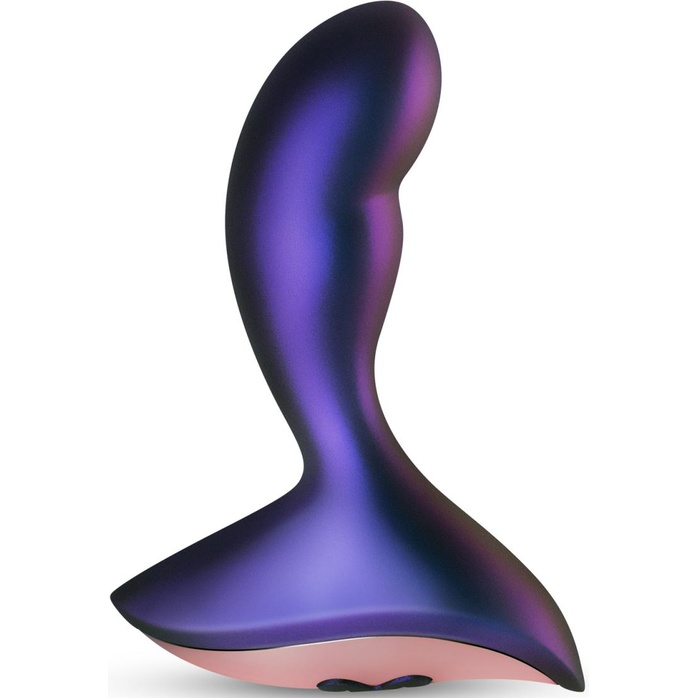 Фиолетовый вибромассажер Intergalactic с пультом - 12,6 см - Hueman