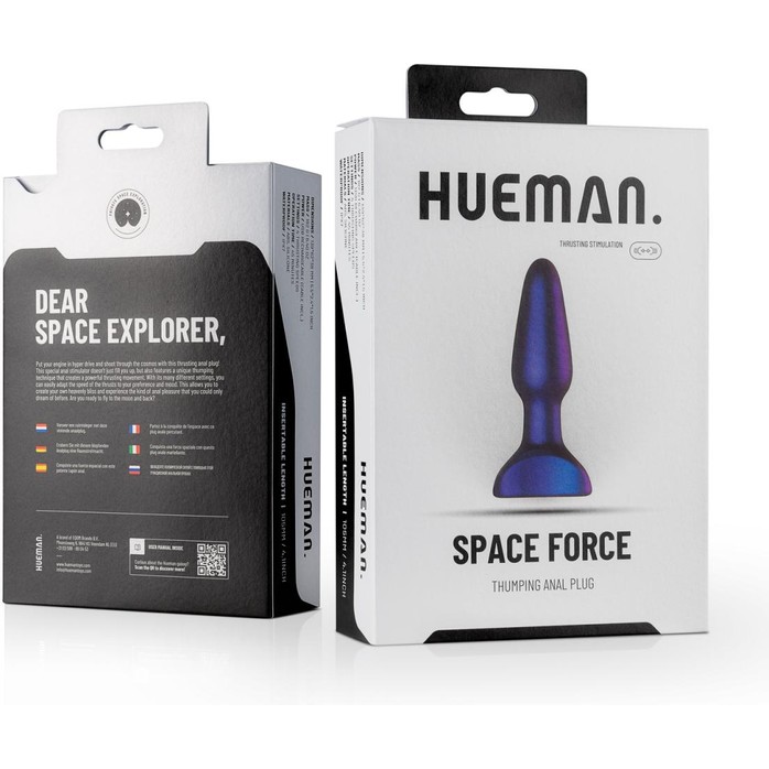 Фиолетовая анальная вибропробка Space Force - 13,9 см - Hueman. Фотография 7.