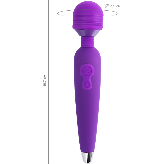 Фиолетовый вибратор-жезл Kily - 18,7 см. Фотография 9.