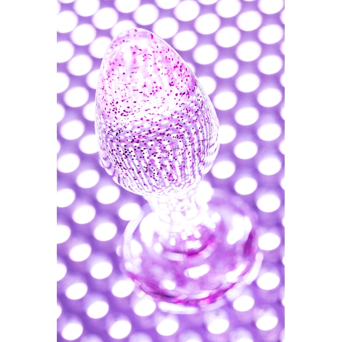 Фиолетовая акриловая анальная втулка - 8 см. Фотография 9.