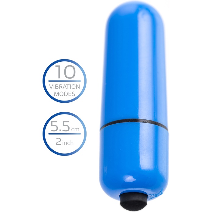 Синяя вибропуля A-Toys Braz - 5,5 см. Фотография 4.