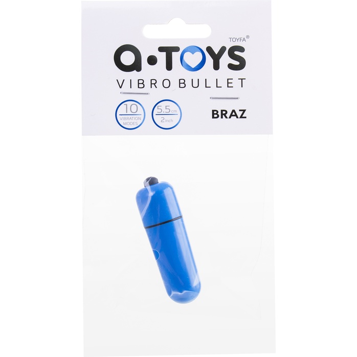 Синяя вибропуля A-Toys Braz - 5,5 см. Фотография 6.