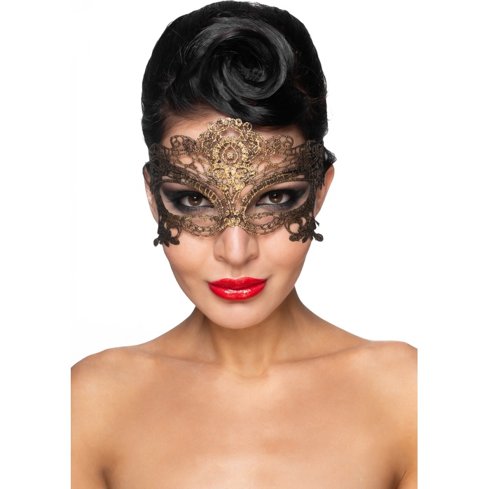 Золотистая карнавальная маска Канопус - 963-ХХ - Карнавальные маски