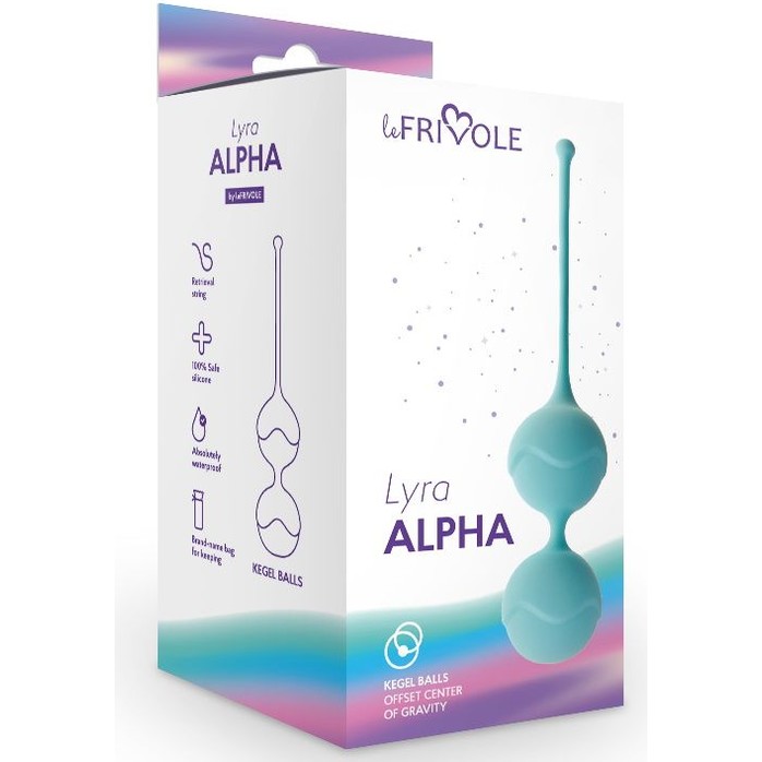 Голубые вагинальные шарики Alpha - Lyra collection. Фотография 3.