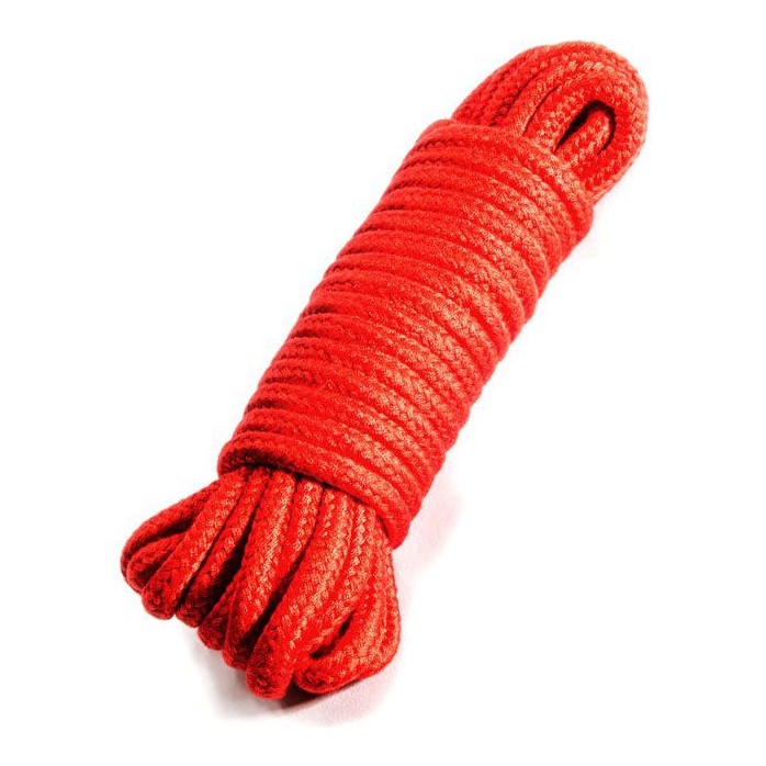 Красная верёвка для бондажа и декоративной вязки - 10 м